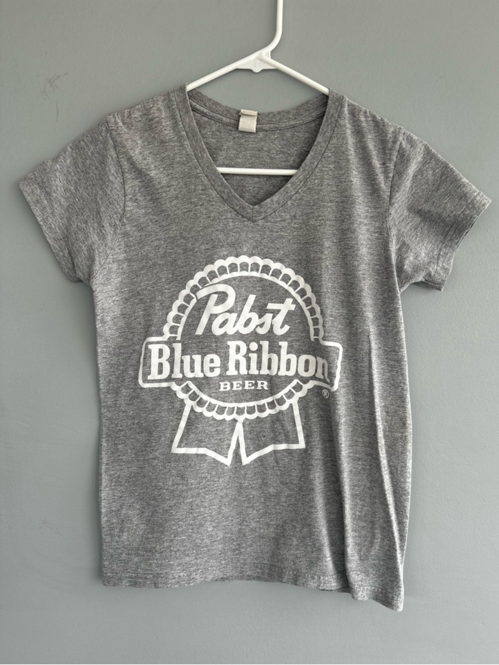 Gray Pabst Blue Ribbon Women's Short Sleeve Tee